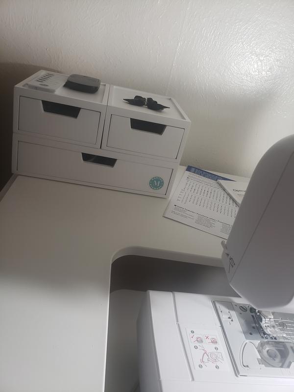 on the sewing table!