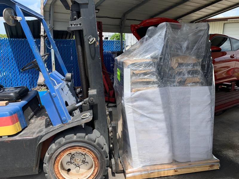 Taking them off the truck.