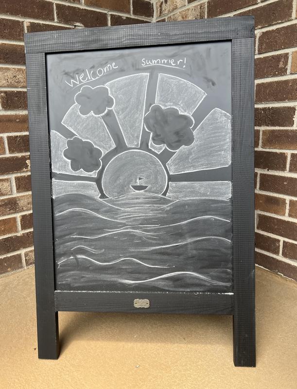 Indoor/outdoor sign reverse side