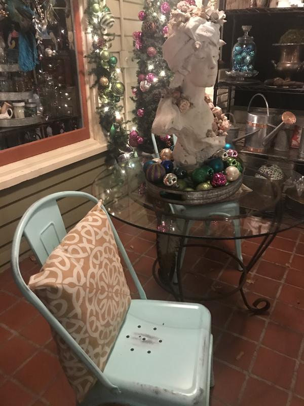 My new chairs on my front porch - Happy Holidaze!