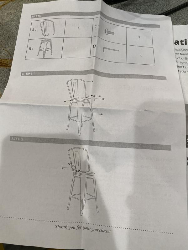 Instructions that does not even show a wooden seat at all!