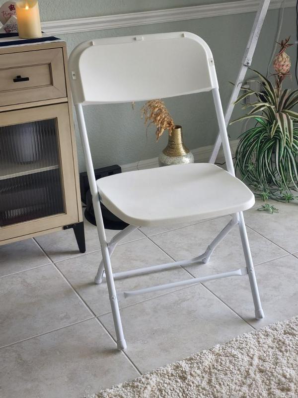 Used white folding chairs best sale for sale