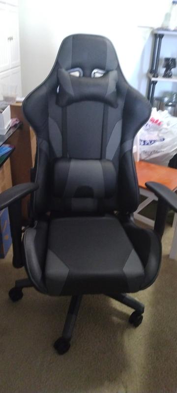 Ergonomic PC Computer Chair with Head and Lumbar Support Grey IntimaTe WM Heart Racing Gaming Office Chair 