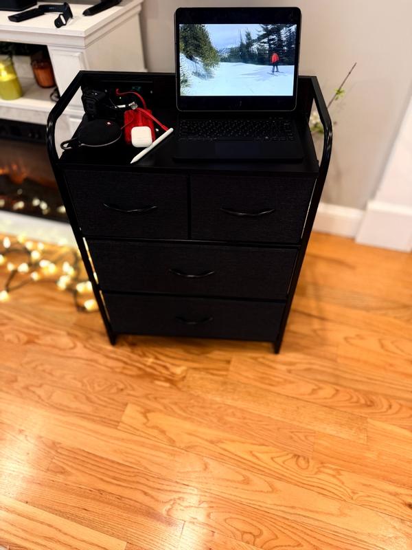 Flash Furniture Sodano 4 Drawer Nightstand with Charging Station; 2 USB ...