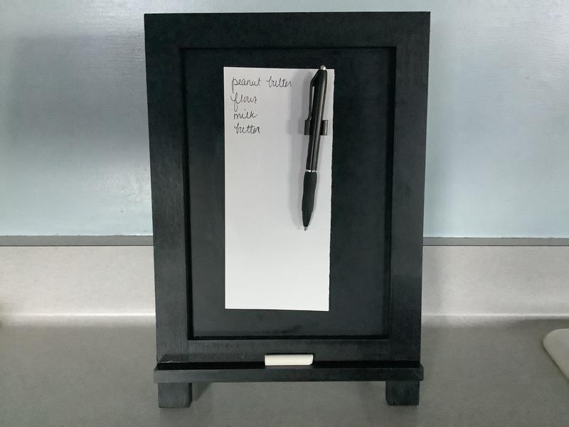 Holding my grocery list