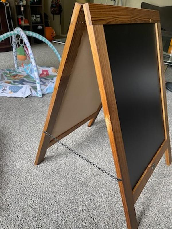 Quartet Reversible Easel - Black Chalkboard, 4' x 6', Hardwood Frame, Chalkboards