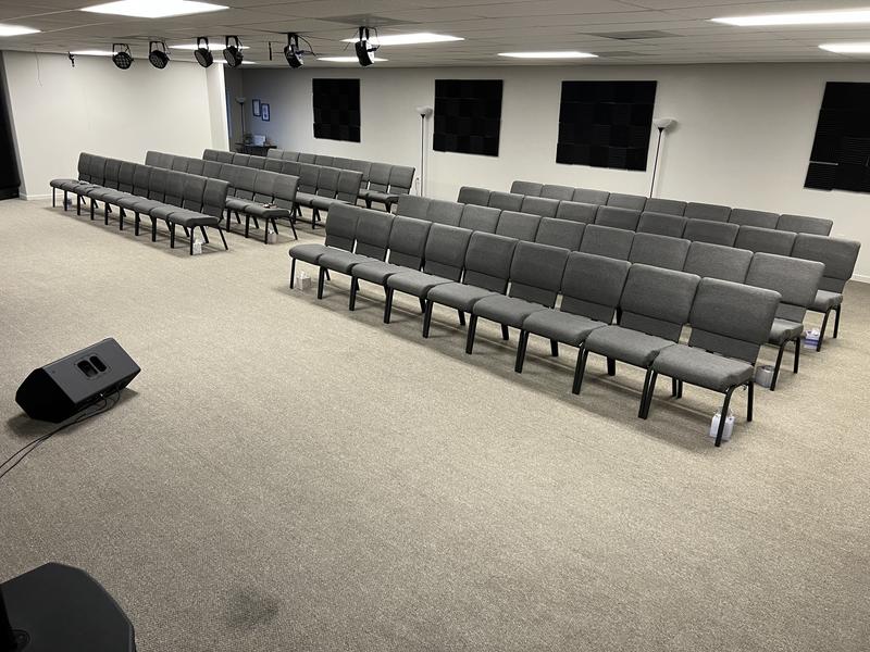 Gray church online chairs