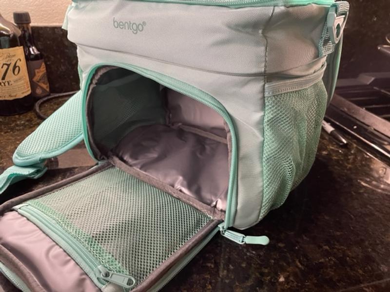 interior pockets inside. easy to clean and wipe down.