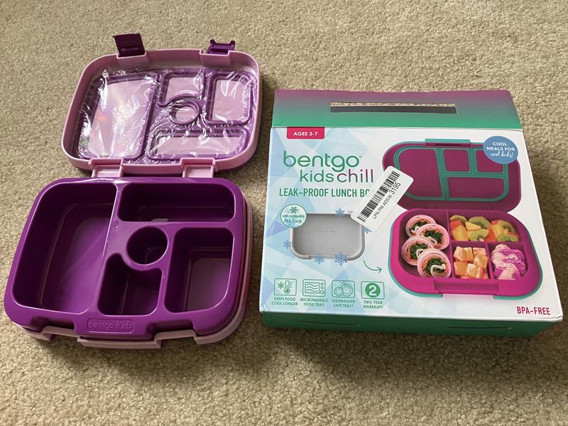 Bentgo Kids' Chill Lunch Box, Bento-Style Solution, 4 Compartments &  Removable Ice Pack - Aqua