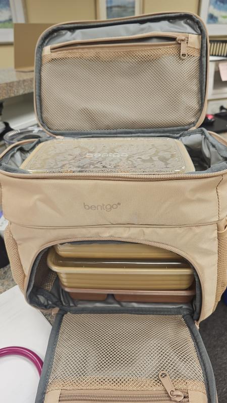 This is my luchbag for today breakfast, lunch, dinner and snack for 12 hour day no room for drinks to be put in there and i could only put 1 on the side not even 2.