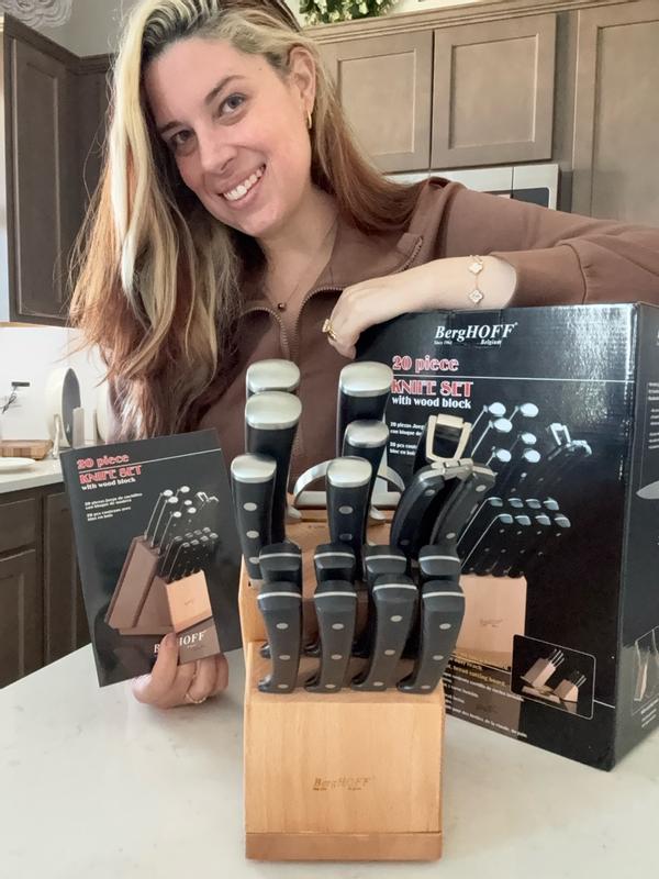 20pc Stainless Steel Smart Knife Block Set — BergHOFF