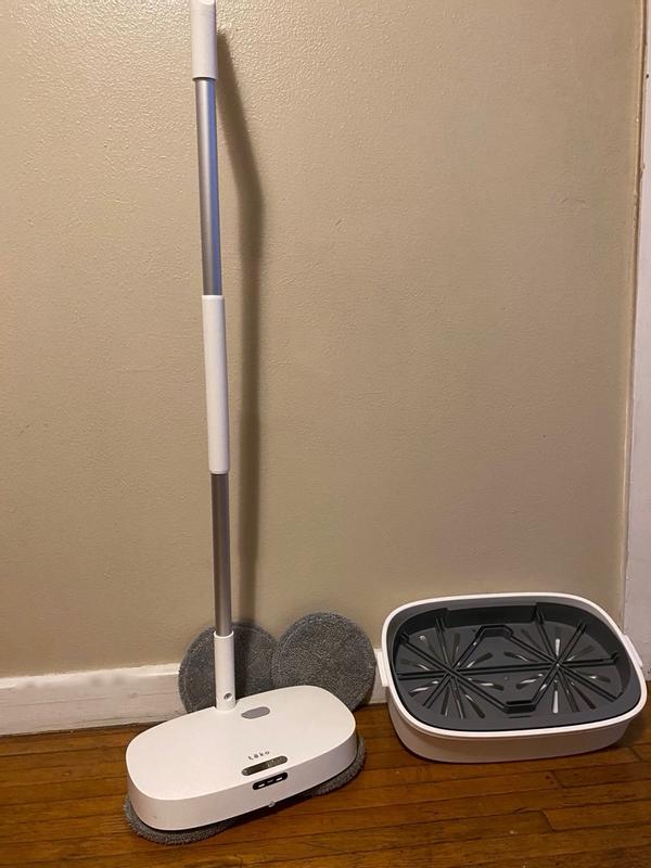 Teko Cordless Power Mop w/ Sprayer,LED Lights& Microfiber Pads ,White