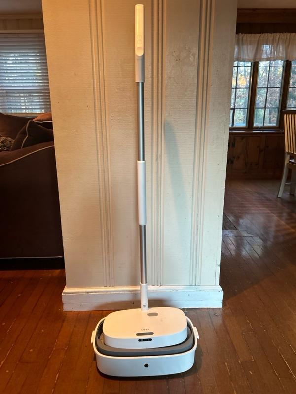 Teko Cordless Power Mop w/ Sprayer,LED Lights& Microfiber Pads ,White