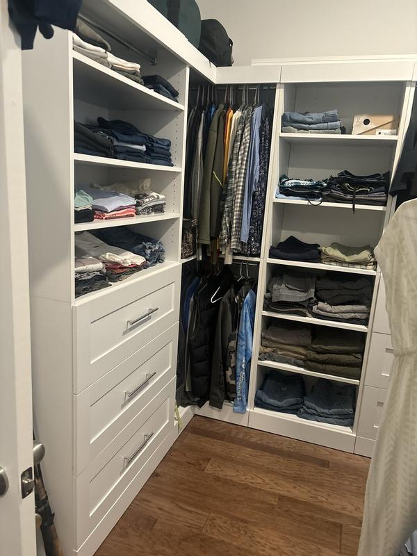 Pur Contemporary U-Shaped Closet System with Shelves