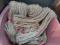 3 skeins of handspun alpaca yarn that I want to put in my washer to spin out the soapy water., click to load a larger version
