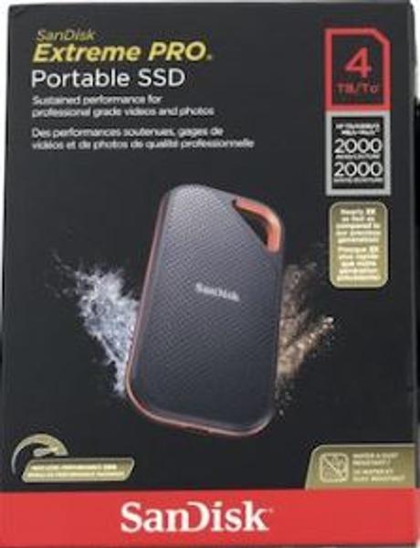 SanDisk 4TB Extreme Portable SSD - Up to 1050MB/s, USB-C, USB 3.2