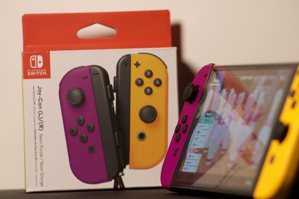 Nintendo Switch Left and Right Joy-Con Controllers - Neon Purple