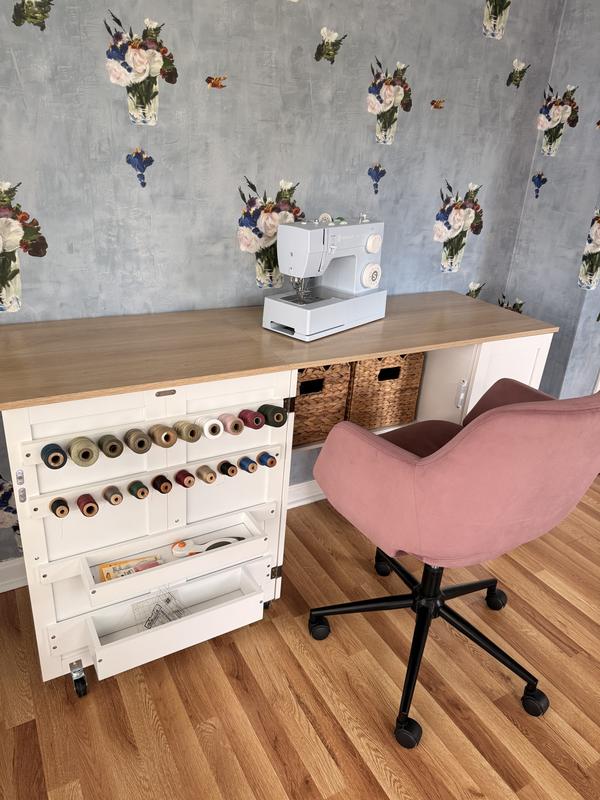 Absolutely thrilled with how this looks in my sewing room.