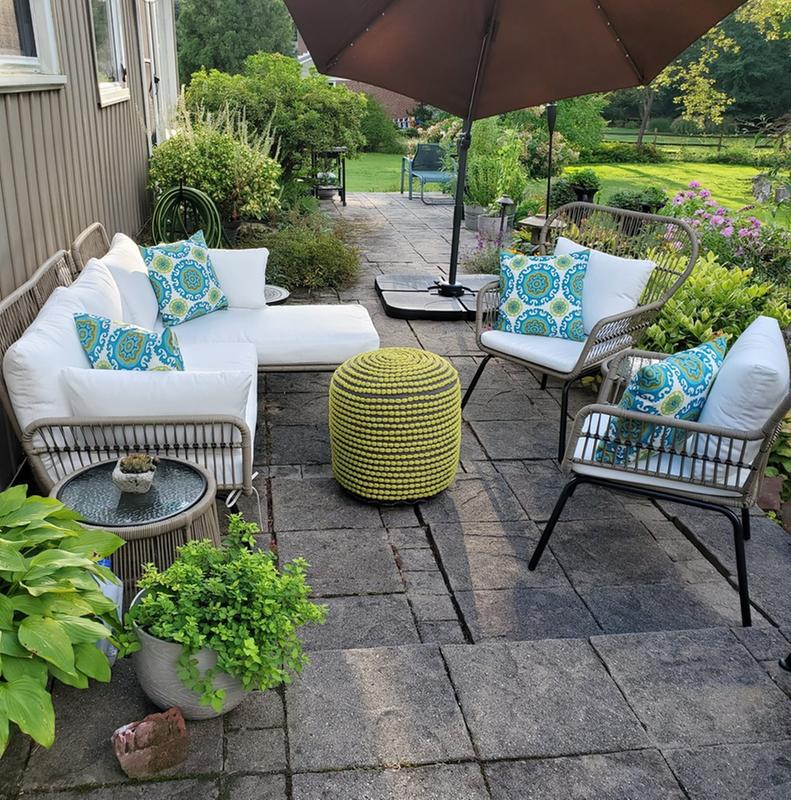 3-Piece Patio Wicker Conversation Bistro Set w/ 2 Chairs 3-Piece Patio Wicker Conversation Bistro Set w/ 2 Chairs