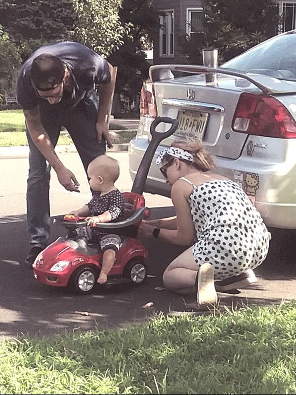 Mom added a seatbelt....always buckle up!