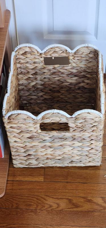 Best Choice Products Scalloped 13 x 13in Hyacinth Storage Basket