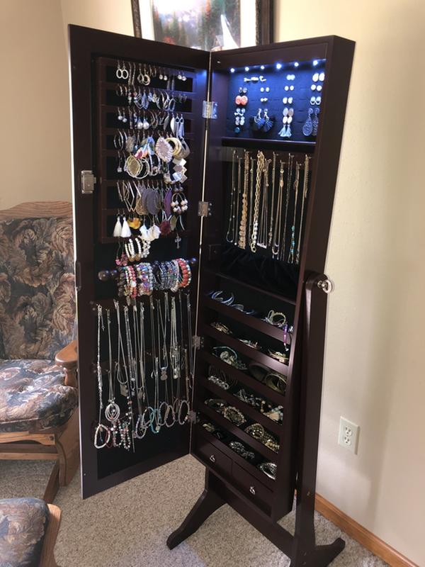 Standing Jewelry Armoire Big Lots Jewelry Box 6-Tier Standing