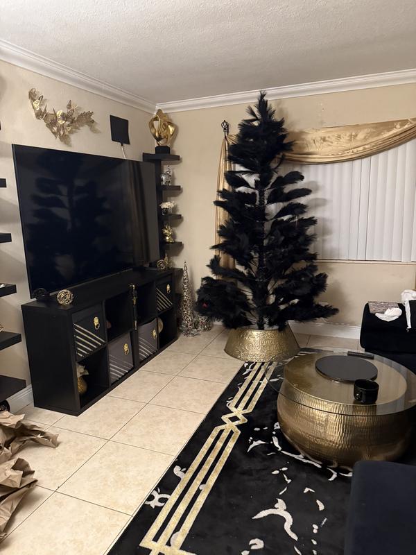 Best Choice Products 9ft Premium Artificial Black Pampas Christmas Tree ...