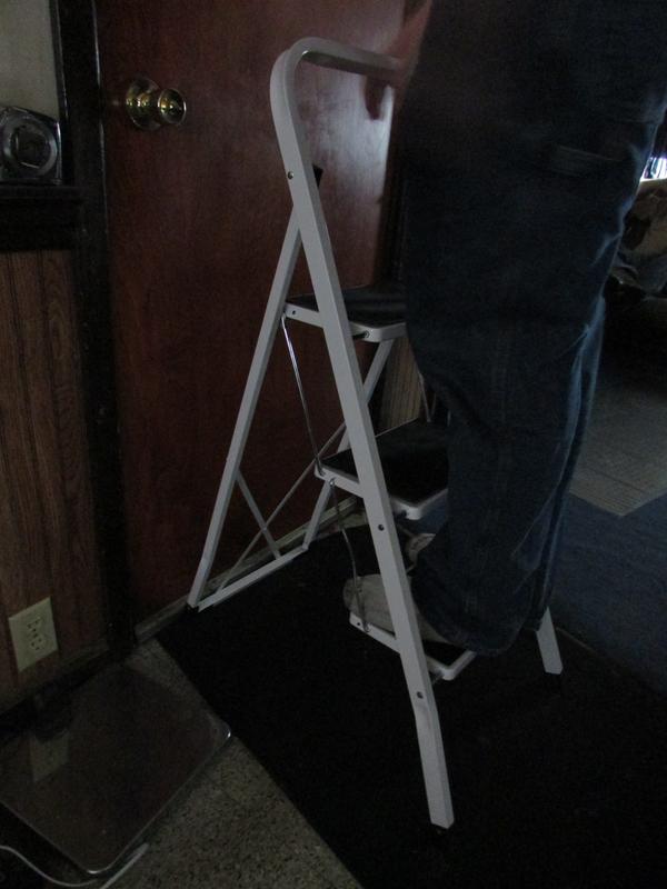 my teenager standing on it