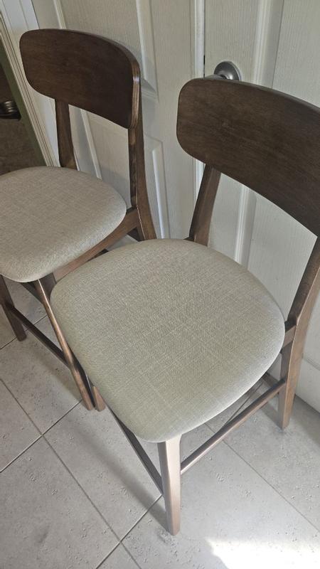 Best Choice Products 2-Piece Farmhouse Counter Height Bar Stool Set w ...