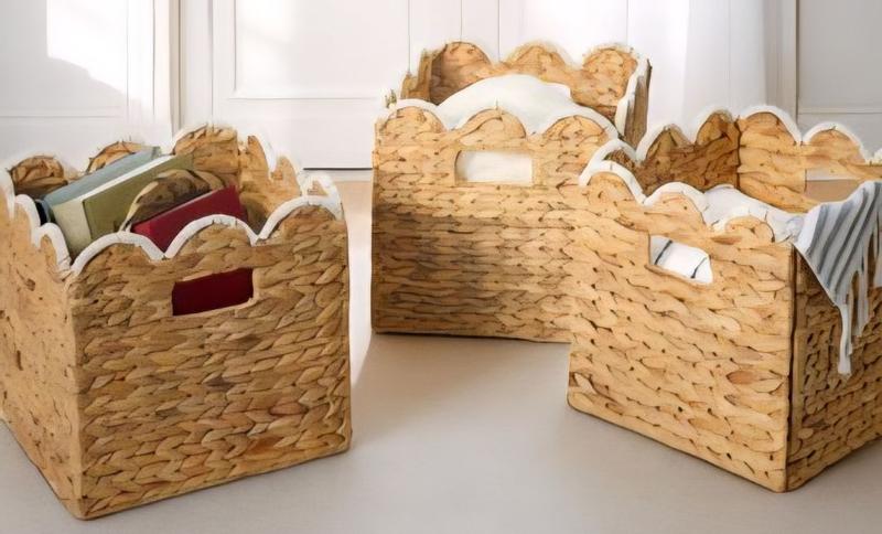 Best Choice Products Scalloped 13 x 13in Hyacinth Storage Basket