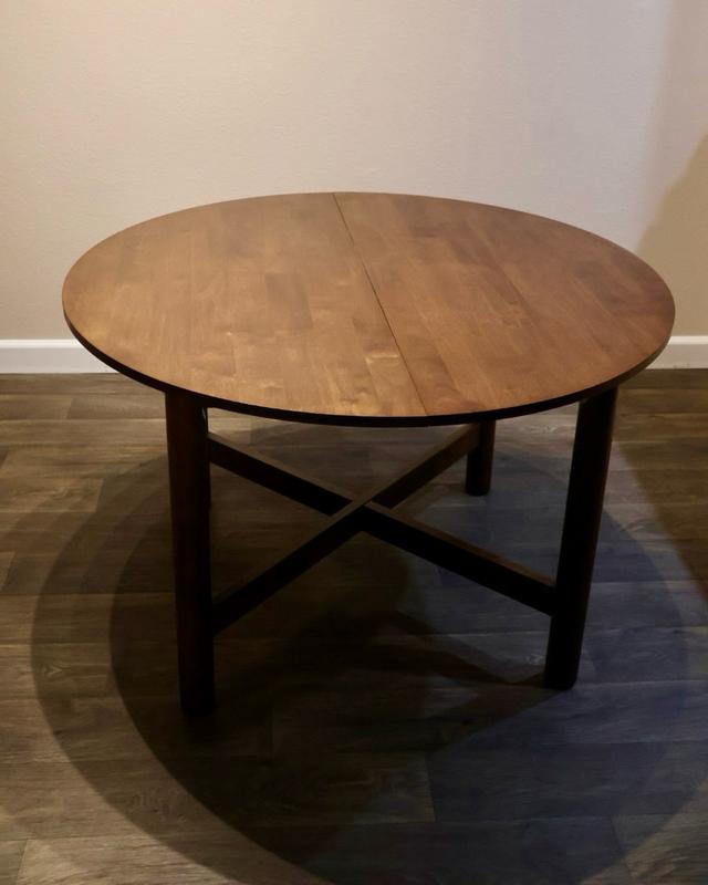 Best Choice Products 47In Round Solid Wood Dining Table Modern ...