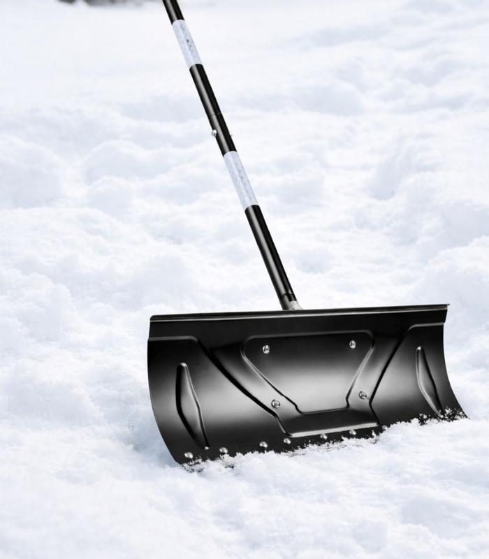 Best Choice Products 24 Snow Pusher Heavy Duty Hand Plow - Black in the ...