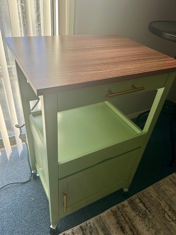 Best Choice Products Rolling Kitchen Island Cart Cabinet W/ Drawer ...