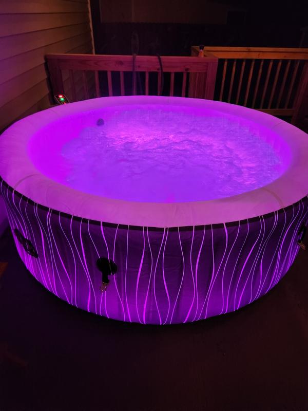 SaluSpa Hollywood AirJet Inflatable Hot Tub Spa with Color