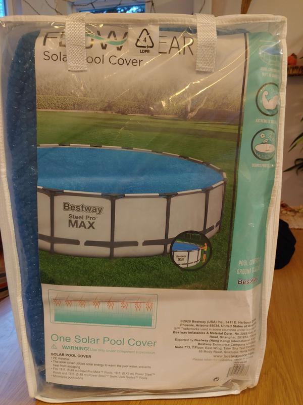 Bestway Flowclear Round 14' Pool Cover for Above Ground Frame Pools (Cover  Only), 1 Piece - QFC