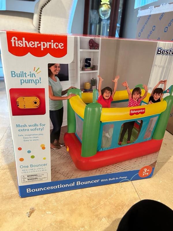 Fisher price bounce house store with built in pump