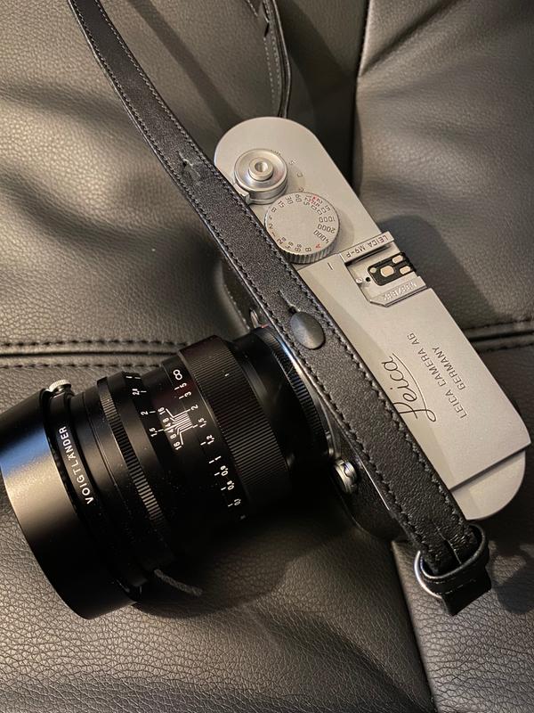 Leica Wide Saddle Leather Camera Strap (Black) 14455 B&H Photo