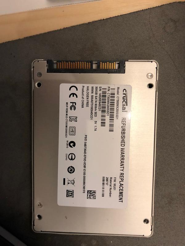 Crucial 500GB MX500 2.5" Internal SATA SSD