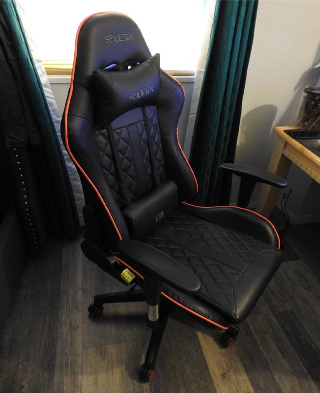 Spieltek 100 Series Gaming Chair (Black & Red) GC-100L-BR