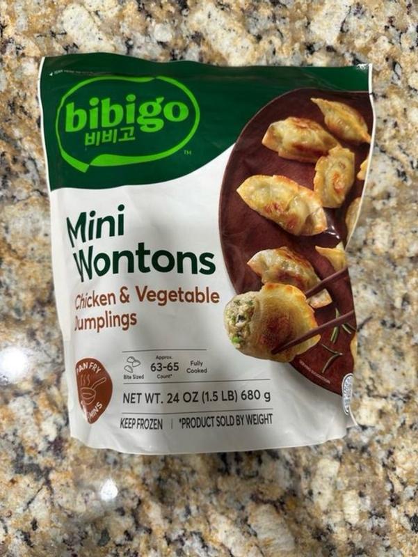 Buy Bibigo Frozen Mini Wontons Chicken & Vegetable Dumplings, 24.0