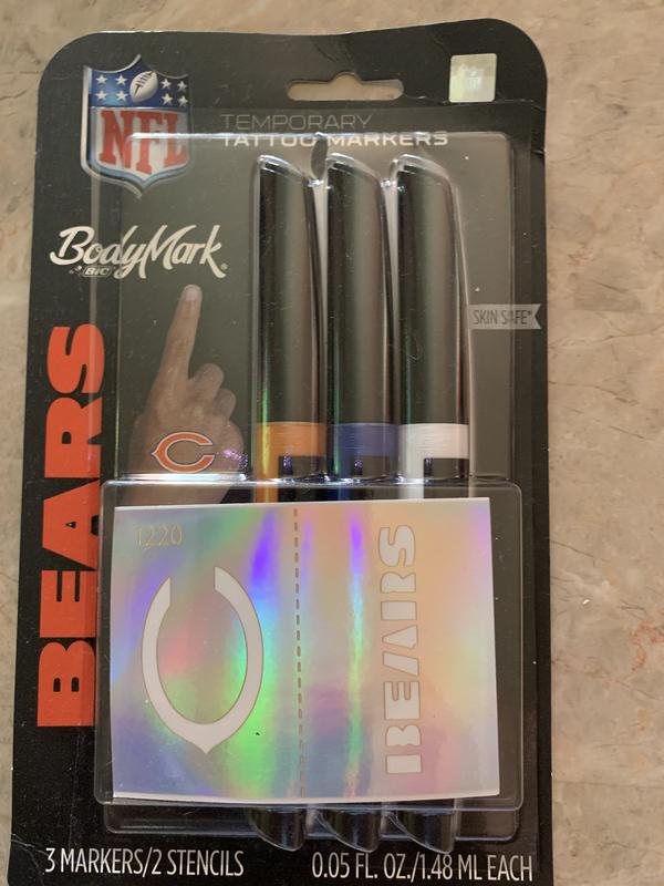 BIC BodyMark Temporary Tattoo Markers, NFL Series - Eagles, 3 Markers + 2  Stencils 