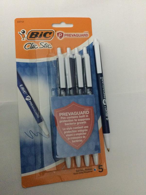  BIC PrevaGuard Gel-ocity Gel Pen With Built-in Protection To  Suppress Bacteria Growth On The Pen, Medium Point (0.7mm), Black, 4-Pack :  Office Products