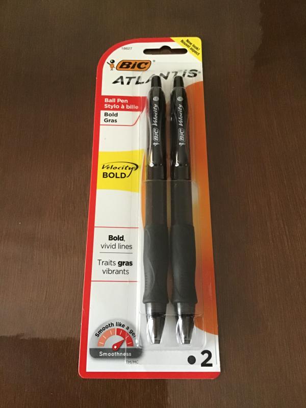 Bic Velocity Bold Ball Pen, Black - 2 count