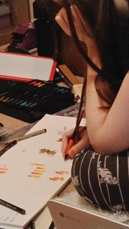 An artist at work
