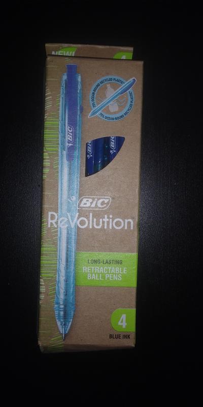 BIC ReVolution Ocean Kugelschreiber Schwarz | Aus Recyceltem Ozean-Kunststoff | 1,0 Mm M-Tip