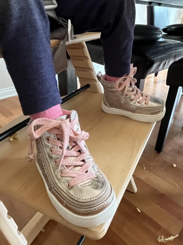 Women's Rose Gold BILLY Sneaker Lace Mid Tops – BILLY Footwear