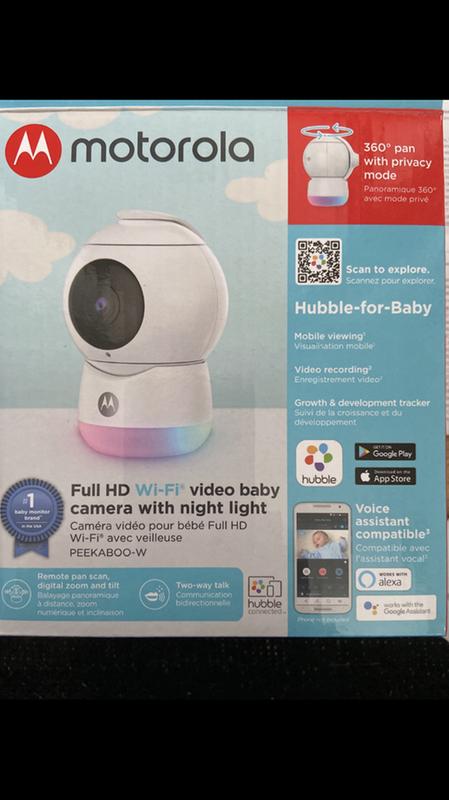 Motorola Peekaboo Camera Video Pour Bebe Wifi Full Hd - Stockage Local à  Prix Carrefour