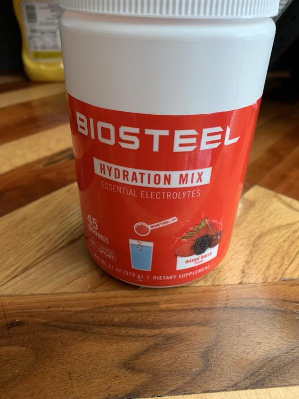  BIOSTEEL Hydration Mix - Sugar Free, Essential Electrolyte  Sports Drink Powder - Mixed Berry - 45 Servings : Health & Household