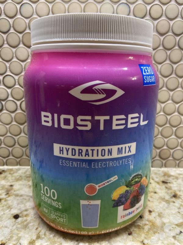 BioSteel Zero Sugar Hydration Mix, Great Tasting Hydration with 5 Essential  Electrolytes, Rainbow Twist Flavor, 45 Servings per Tub 