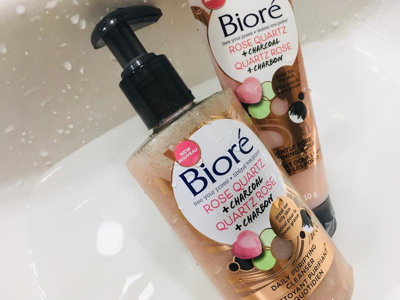 Biore Rose Quartz & Charcoal Face Wash, 6.77 oz.